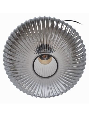 Lámpara de techo COVELL de cristal grisáceo,30 cm.