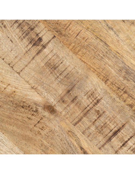 Mesa redonda ARGO em madeira de mangueira e pés em metal preto Ø 120 cm.