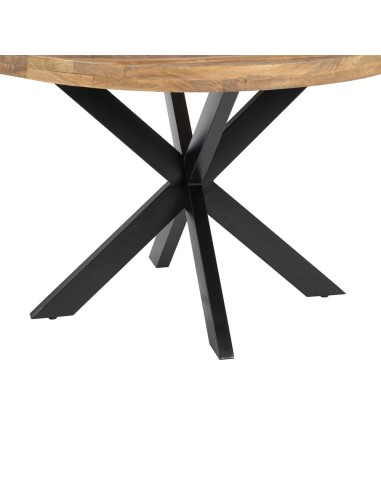 Mesa redonda ARGO de madera de mango y patas de...