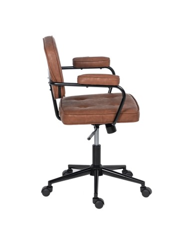 Silla de escritorio Tissiana de piel sintética...