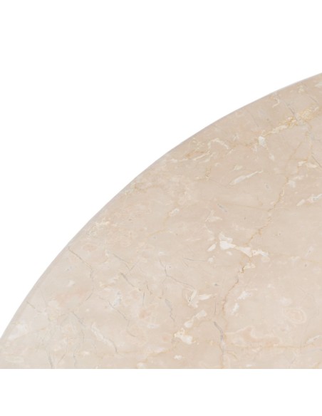 Mesa redonda ALCAUFAR em madeira e mármore crema Ø 120 cm.