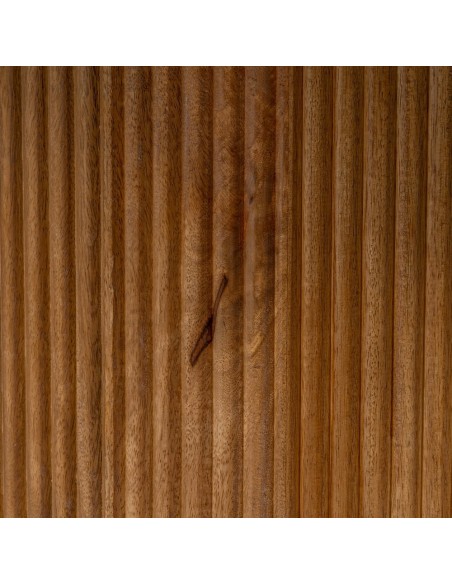 Mesa redonda ALCAUFAR de madera y mármol crema Ø 120 cm.