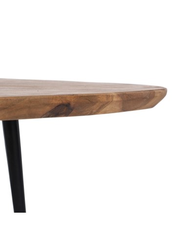 Conjunto YOAN de 2 mesas laterais em madeira de...