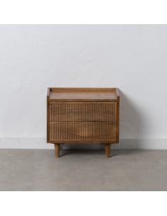 Mesita de noche Beyla de madera de Mango 45 x 30 x 40 cm.