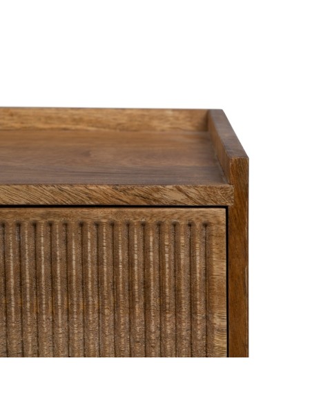 Mesita de noche Beyla de madera de Mango 45 x 30 x 40 cm.