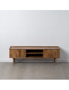 Mueble TV MAILEN 2 puertas en madera de mango con acabado...