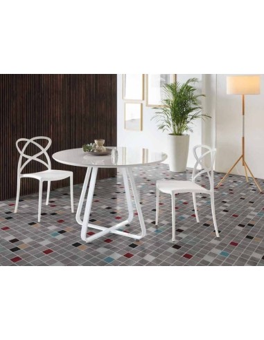 MESA redonda moderna KATI 110, branco