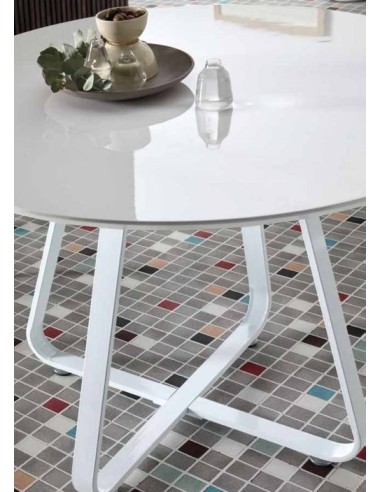 MESA redonda moderna KATI 110, branco