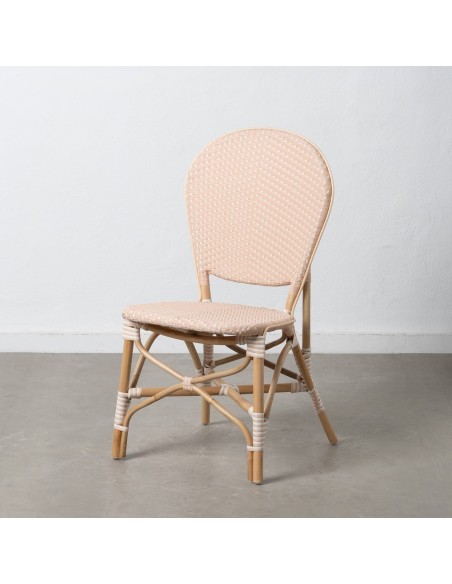 Silla FANTINE de ratán en beige.