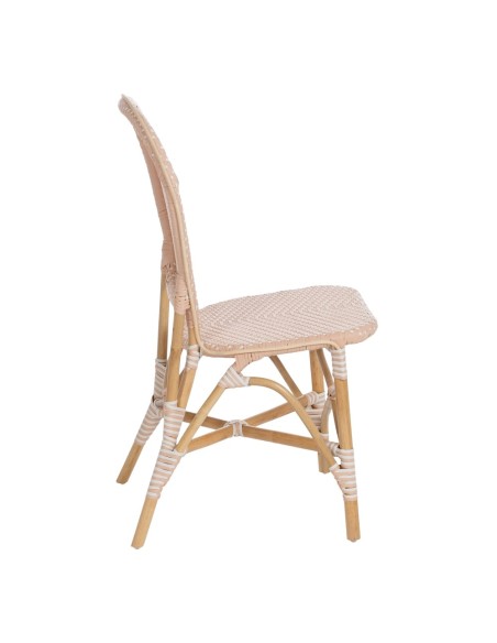 Silla FANTINE de ratán en beige.