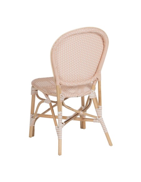 Silla FANTINE de ratán en beige.