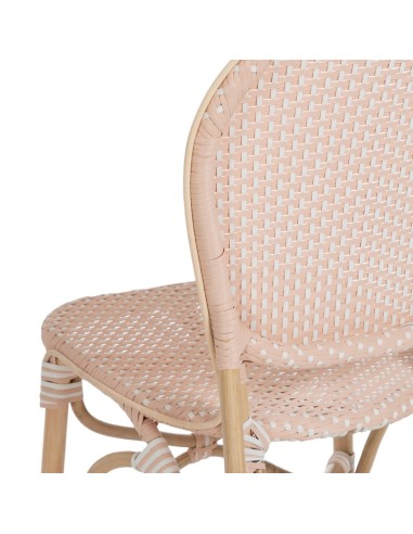 Silla FANTINE de ratán en beige.