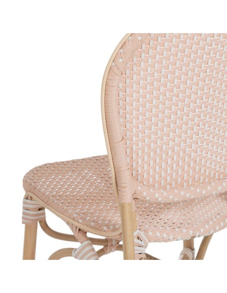 Silla FANTINE de ratán en beige.