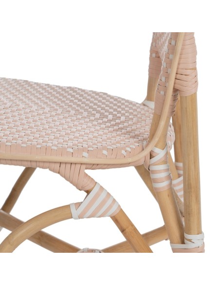 Silla FANTINE de ratán en beige.