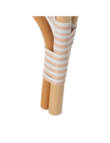 Silla con brazos FANTINE de ratán en beige.