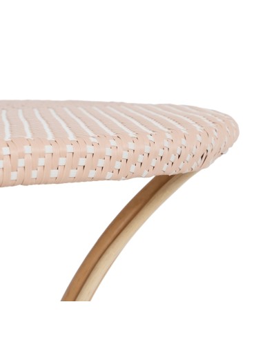 Mesa redonda FANTINE em rattan com acabamento...
