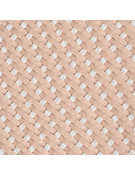 Mesa redonda FANTINE em rattan com acabamento bege Ø 81 cm.