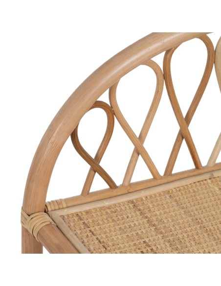 Prateleira em rattan ORMELA com acabamento natural 60 x 41 cm.