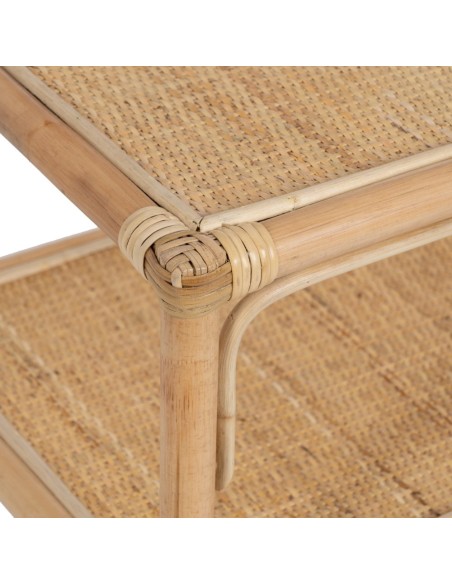 Estantería ORMELA de ratán con acabado natural 60 x 41 cm.