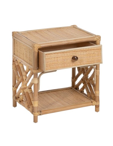 Mesa de cabeceira REXIT em rattan natural 45x...