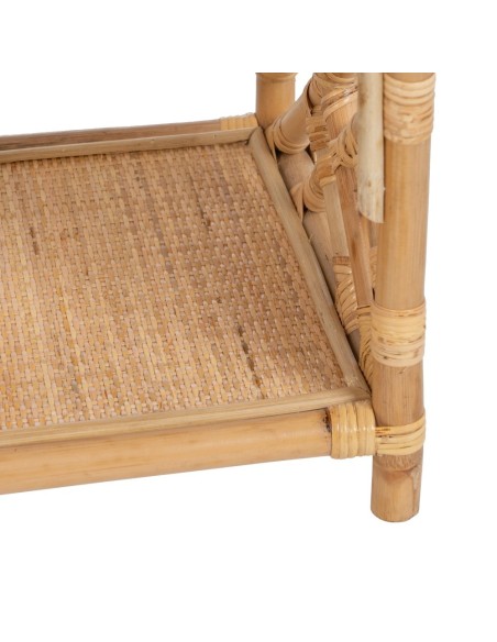 Mesa de cabeceira REXIT em rattan natural 45x 35 cm.
