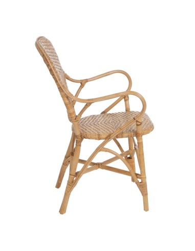 Silla con brazos MIMOSA de ratán natural.