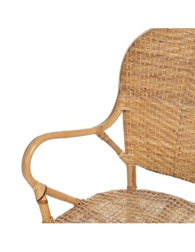 Cadeira MIMOSA com braços em rattan natural.