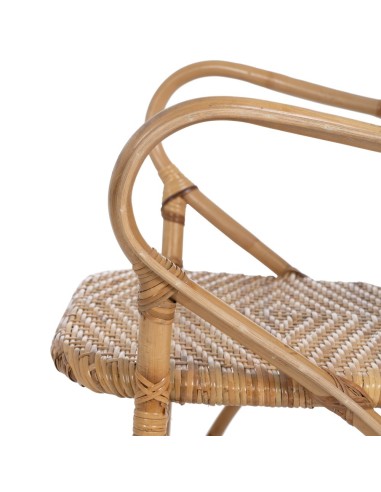Silla con brazos MIMOSA de ratán natural.