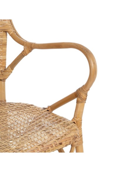 Silla con brazos MIMOSA de ratán natural.