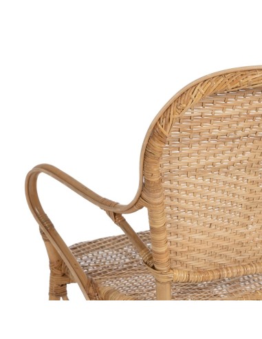 Silla con brazos MIMOSA de ratán natural.