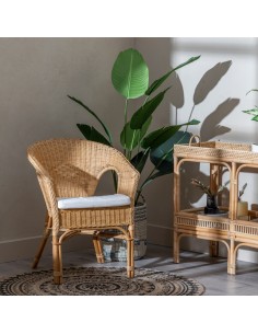 Poltrona MIMOS com braços em rattan natural. 2