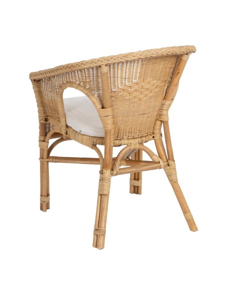 Sillón con brazos MIMOS de ratán natural.