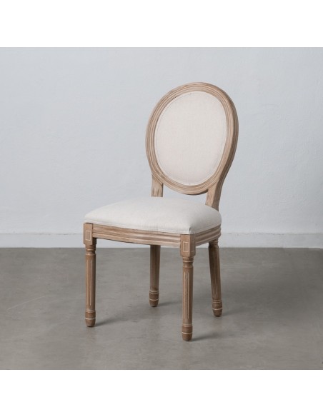 Silla de madera DUQUESA en color beige.