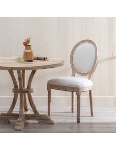 Silla de madera DUQUESA en color beige. 2