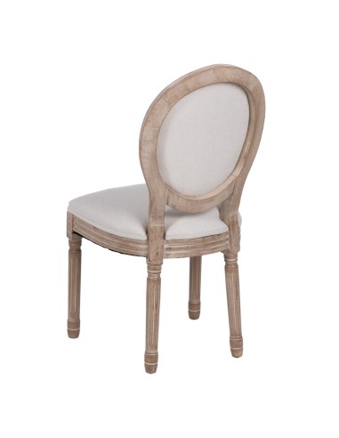 Silla de madera DUQUESA en color beige.