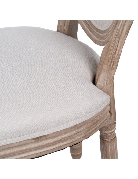Silla de madera DUQUESA en color beige.