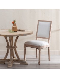 Silla de madera EPOQUE en color beige. 2