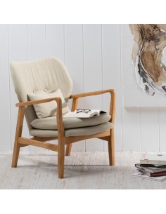SILLÓN ELFOS BEIGE TEJIDO-MADERA 67 X 73 X 84 CM 2