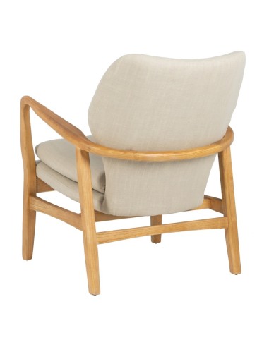 SILLÓN ELFOS BEIGE TEJIDO-MADERA 67 X 73 X 84 CM