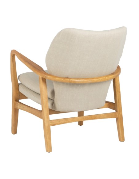 SILLÓN ELFOS BEIGE TEJIDO-MADERA 67 X 73 X 84 CM