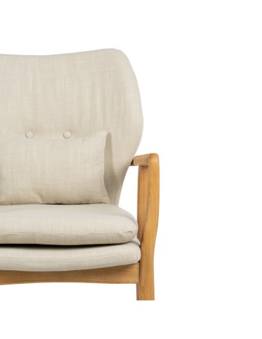 SILLÓN ELFOS BEIGE TEJIDO-MADERA 67 X 73 X 84 CM