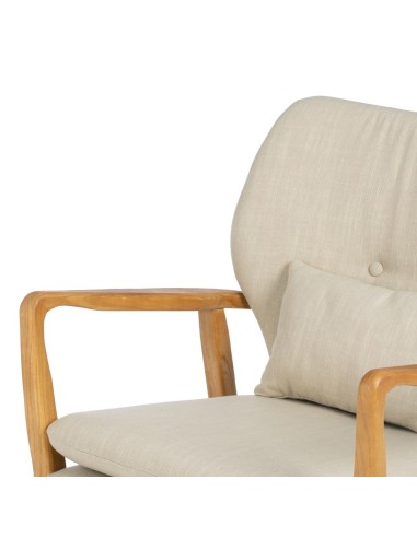 SILLÓN ELFOS BEIGE TEJIDO-MADERA 67 X 73 X 84 CM