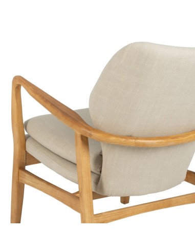 SILLÓN ELFOS BEIGE TEJIDO-MADERA 67 X 73 X 84 CM