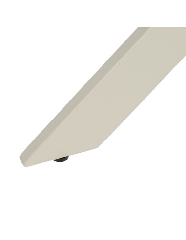 Mesa redonda Marea 120, pés em metal creme.