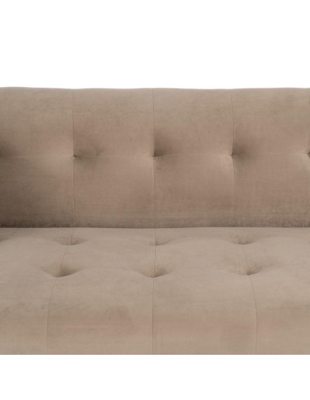 Sofa FLOR 2 plazas de diseño en terciopelo beige 156x81x72cm.
