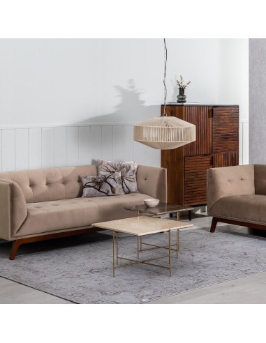 Sofa FLOR 3 plazas de diseño en terciopelo...