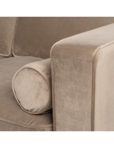 Sofá LEQU 2 plazas en terciopelo champán 172 x 89 x 91cm.