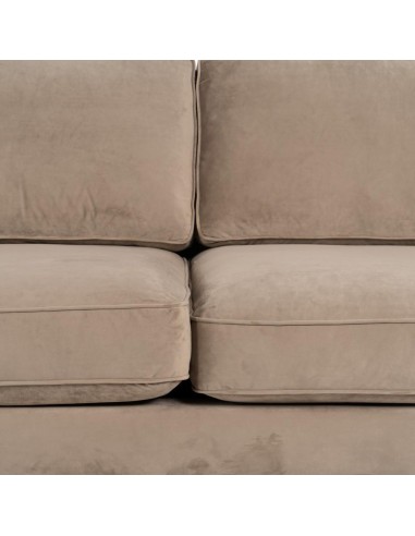 Sofá LEQU de 3 lugares em veludo champanhe  215...