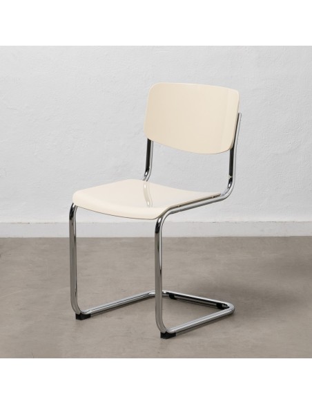 Silla SLASH blanco roto en metal/ABS 43,50 x 50 x 83 cm.