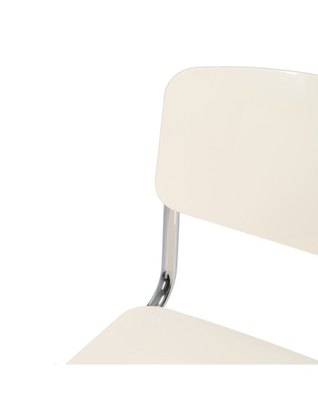 Silla SLASH blanco roto en metal/ABS 43,50 x 50 x 83 cm.